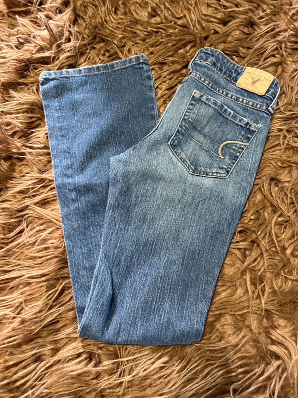 American Eagle Outfitters Women's Bootcut Jeans - Light Blue Denim